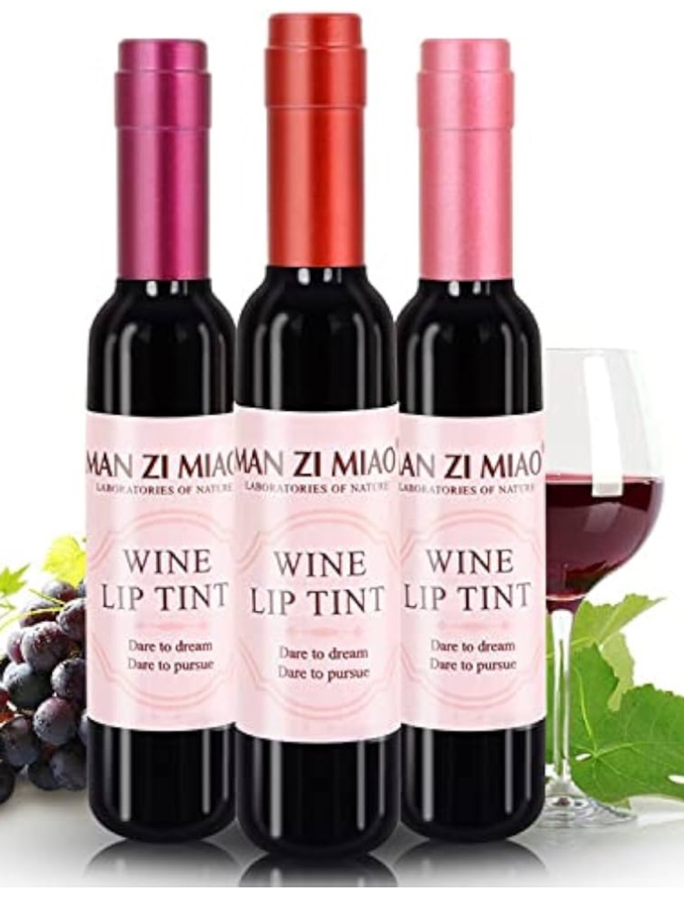 Wine Lip Tint Set - Pink, Red, Rose Shades